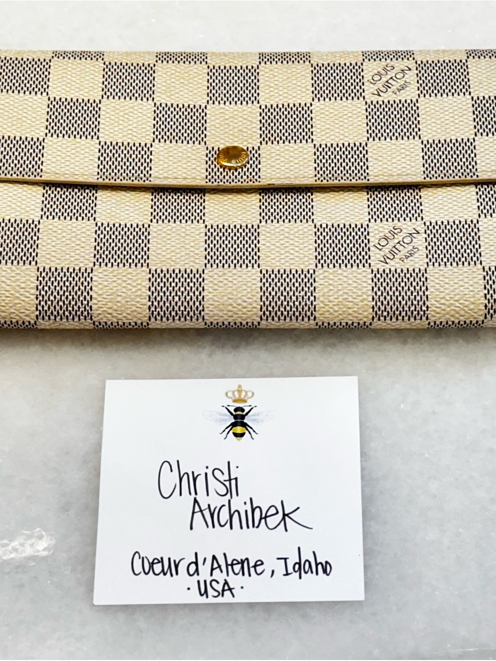 Louis Vuitton Damier Azure Sarah Wallet